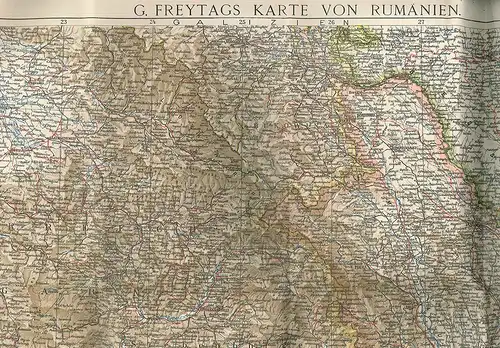 G. Freytags Karte von Rumänien. Maßstab 1: 1,000.000.
