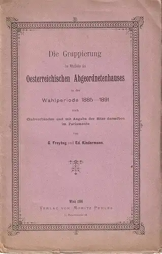 Die Gruppierung der Mitglieder des Oesterreichischen Abgeordnetenhauses in der W