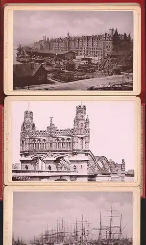 Hamburg. Leporello mit 12 Photographien von Max Priester. PRIESTER, Max.