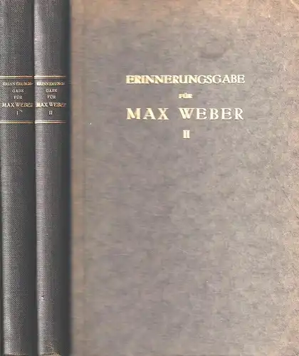 Hauptprobleme der Soziologie. Erinnerungsausgabe für Max Weber. Herausgegeben vo