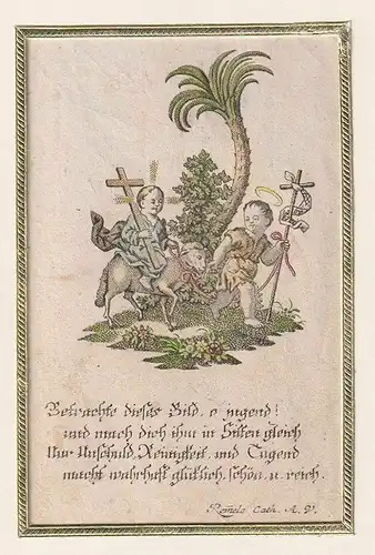 Betrachte dieses Bild, o jugend! und mach dich ihm in Sitten gleich, Nur Unschul