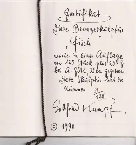 Fisch. KUMPF, Gottfried (1930).