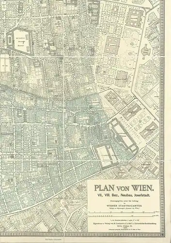 Plan von Wien. VII., VIII. Bez., Neubau, Josefstadt. UND: Plan von Wien. IX. Bez
