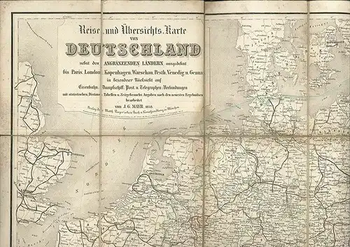 Reise- und Übersichts-Karte von Deutschland nebst den angränzenden Ländern, ausg