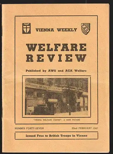 Welfare Review. Vienna Weekly. Published by AWS and ACA Welfare.