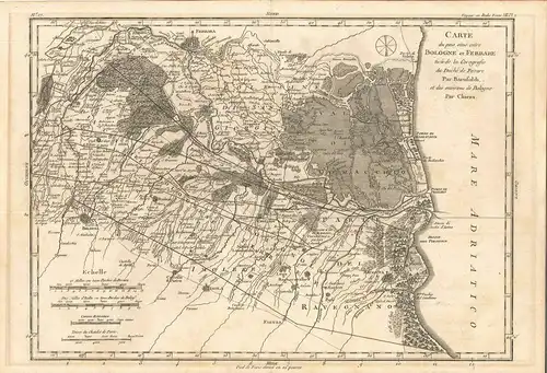 Carte du pais situé entre Bologne et Ferrare tirée de la Corografie du Duché de
