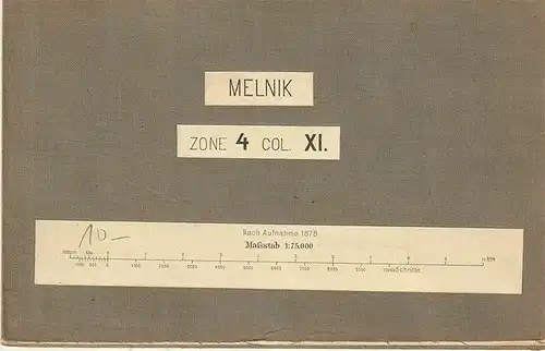 Melnik. Zone 4, Col XI. Maßstab 1: 75.000.