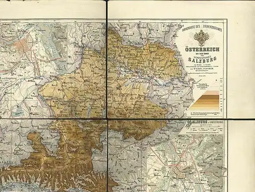 Handkarte des Erzherzogtumes Österreich ob der Enns und des Herzogtumes Salzburg