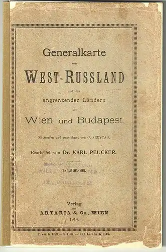 Generalkarte für West-Russland und den angrenzenden Ländern bis Wien und Budapes