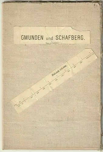 Gmunden und Schafberg. Maßstab 1:75.000
