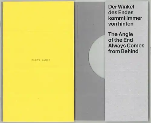 Der Winkel des Endes kommt immer von hinten. The Angle of the End Always Comes f