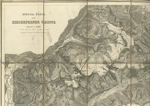 Special-Karte der Rieserferner Gruppe. Maßstab 1 : 50.000. PETTERS, H.