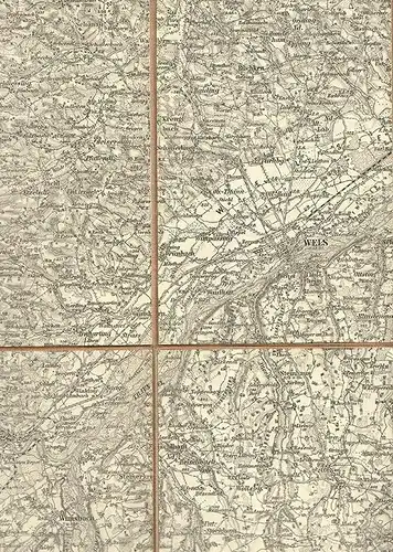 Wels und Kremsmünster, Zone 13 Col. X. Im Maßstab  1 : 75.000.