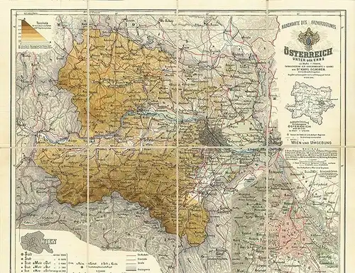 Handkarte des Erzherzogtumes Österreich unter der Enns. SCHOBER, Karl.