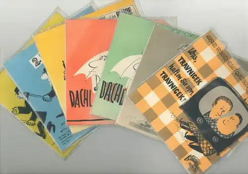 Kabarett aus Wien. Konvolut von 9 Schallplatten (45 RPM).