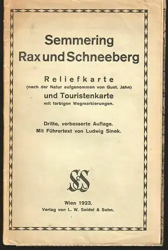 Semmering, Rax und Schneeberg. Reliefkarte (nach der Natur aufgenommen von Gust.