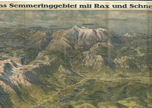 Semmering, Rax und Schneeberg. Reliefkarte (nach der Natur aufgenommen von Gust.