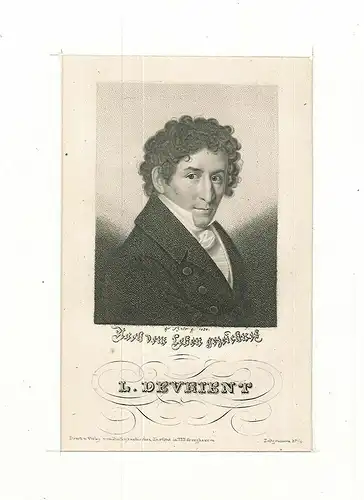 Nach dem Leben gezeichnet. L[udwig] Devrient. BOLT, [Johann Friedrich].
