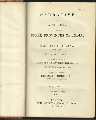 Narrative of a Journey through the upper Provinces of India, from Calcutta to Bo