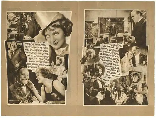 Emil Jannings in dem großen Sprechfilm Der blaue Engel mit Marlene Dietrich.