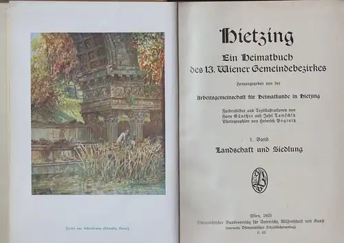 Hietzing. Ein Heimatbuch des 13. Wiener Gemeindebezirkes. Herausgegeben von der