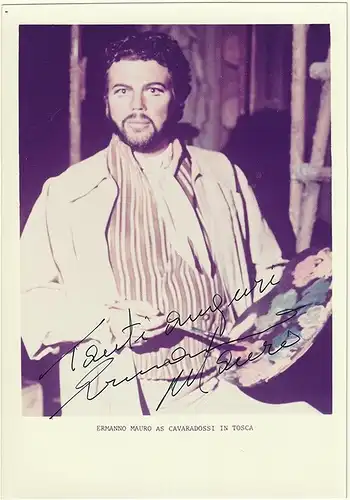 Ermanno Mauro as Cavardossi in Tosca. MAURO, Ermanno, Sänger (1939)