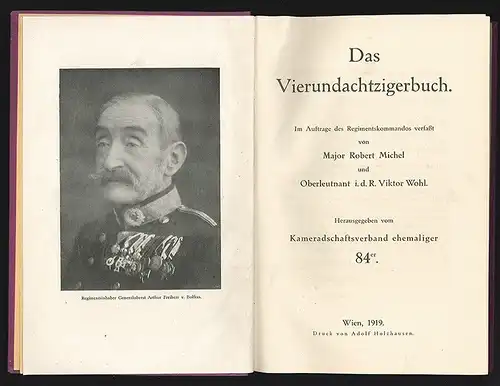 Das Vierundachtzigerbuch. Hrsg. v. Kameradschaftsverband ehemaliger 84er 0737-00