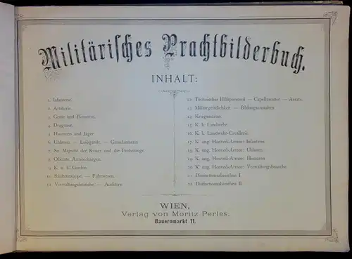 Militärisches Prachtbilderbuch.