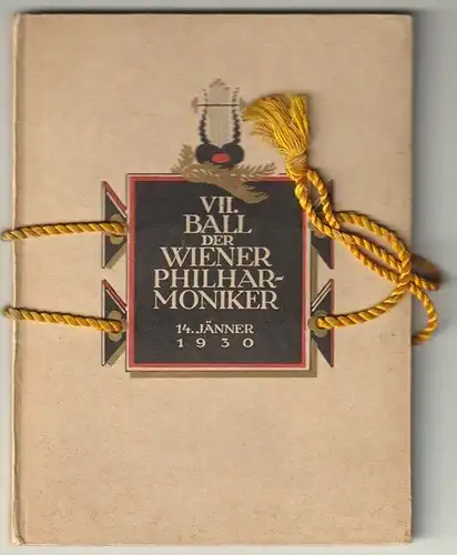 VII. Ball der Wiener Philharmoniker. 14. Jänner 1930.