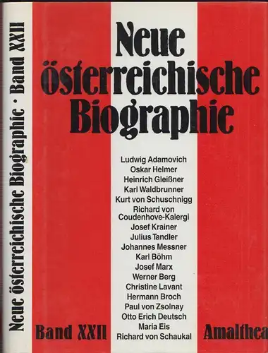 Neue österreichische Biographie ab 1815. Große Österreicher.