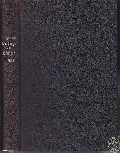 SPITZER, Beiträge zur Descendenztheorie und zur... 1886