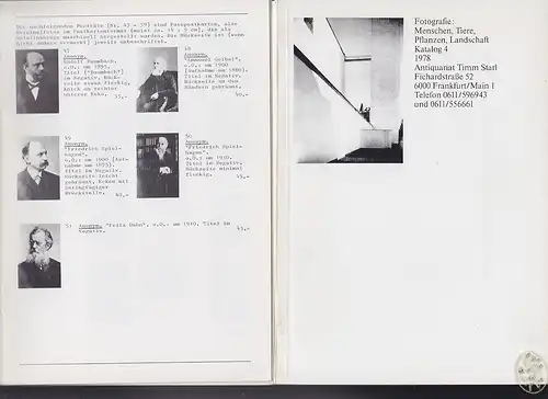Antiquariat Timm Starl. Kataloge 1-7. 1977