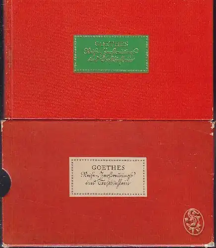 Goethes Reise- Zerstreuungs- und Trostbüchlein.... 1927