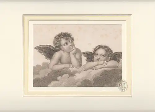 Deux Anges de la Vierge de Saint-Sixte. AUGRAND, P.