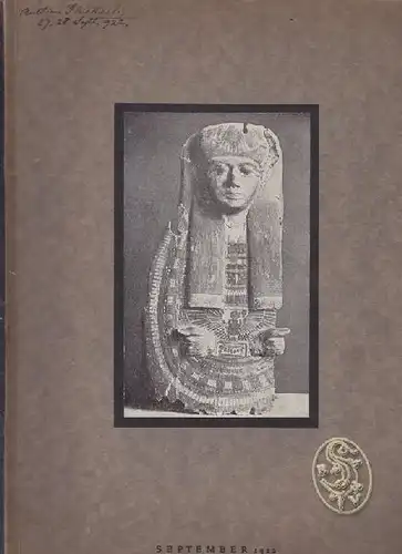 Versteigerung einer Sammlung von ägyptischen... 1922