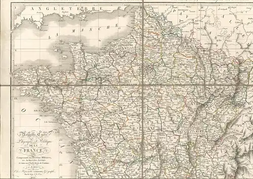 DONNET, Carte topographique, mineralogique et... 1826