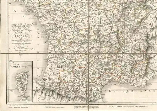 DONNET, Carte topographique, mineralogique et... 1826