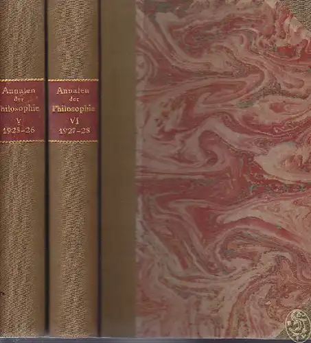 VAIHINGER, Annalen der Philosophie und... 1925