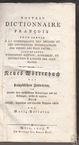 Nouveau dictionnaire francois pour servir a la connoissance des regimes et des d