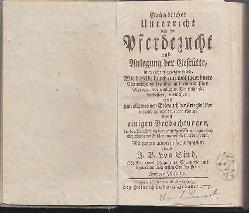 SIND, Gründlicher Unterricht von der... 1777