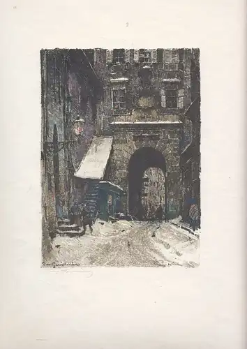 Das Gstättentor. KASIMIR, Luigi. Graphiker (1881-1962).