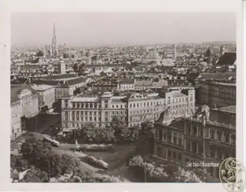 Schottentor. [Blick von der Votivkirche auf Schottentor und Innere Stadt. Stepha