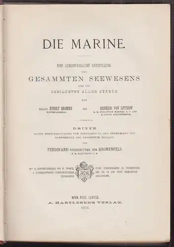 Die Marine. Eine gemeinfassliche Darstellung des gesammten Seewesens. BROMMY, Ru