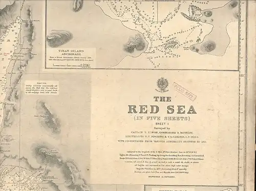 The Red Sea. (In Five Sheets) Sheet 1. Surveyed by Captain T. Elwon, Commander R