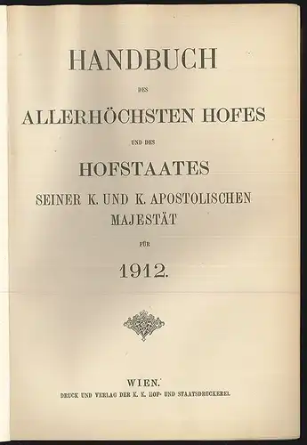 Handbuch des allerhöchsten Hofes und des Hofstaates seiner k. und k. apo 0332-23