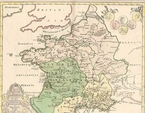 Gallia Transalpina in suas quatuor Provincias Narbonensem, Aquitaniam, Lugdunens