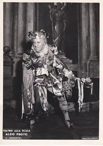 Teatro alla Scala. Aldo Protti in "Rigoletto". PROTTI, Aldo, Sänger (1920-1995)