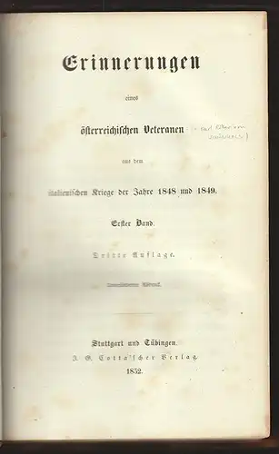 Erinnerungen eines österreichischen Veteranen aus dem italienischen Krie 0352-23