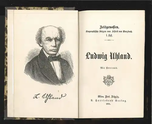 Zeitgenossen. Biographische Skizzen. WURZBACH, Alfred von.