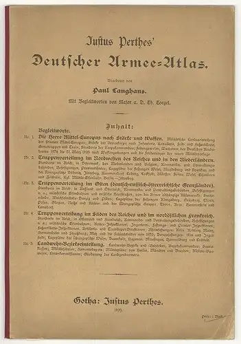 Justus Perthes` Deutscher Armee-Atlas. LANGHANS, Paul.